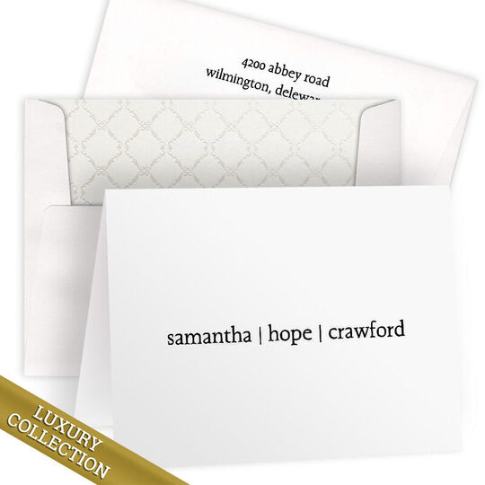 Luxury Hope Folded Note Card Collection - Raised Ink